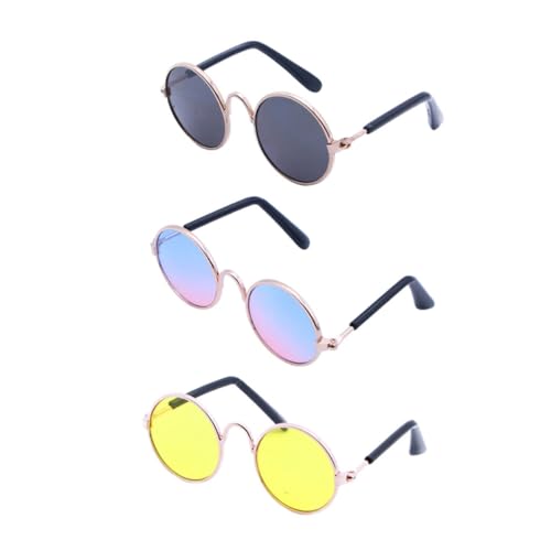 HOODANCOS 3 Stück Teiliges Vintage Haustierbrillen Runde Retro Sonnenbrille für Kleine Hunde und Katzen UV Schutz Foto Requisiten Winddichte Bequeme Tierbrille für Alltag und Party HOODANCOS 3 Stück Teiliges Vintage Haustierbrillen Runde Retro Sonnenbrille für Kleine Hunde und Katzen UV Schutz Foto Requisiten Winddichte Bequeme Tierbrille für Alltag und Party von HOODANCOS