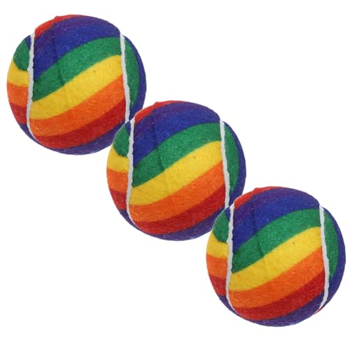 HOODANCOS 3stücke Elastische Tennis-trainingsball Aus Gummi Trainingstennisbälle Für Kleine Und Mittelgroße Hunde Farbige Übungs Und Spaßspielzeug Für Interaktives Hundespiel Im HOODANCOS 3stücke Elastische Tennis-trainingsball Aus Gummi Trainingstennisbälle Für Kleine Und Mittelgroße Hunde Farbige Übungs Und Spaßspielzeug Für Interaktives Hundespiel Im von HOODANCOS