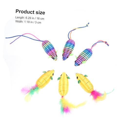 HOODANCOS 6 Stück Teiliges Katzenspielzeug Mausform Lebensecht Katzen Unterhaltung Flexibles Haustier Zubehör für Wohnungskatzen Kätzchen Spielspaß und Bewegung HOODANCOS 6 Stück Teiliges Katzenspielzeug Mausform Lebensecht Katzen Unterhaltung Flexibles Haustier Zubehör für Wohnungskatzen Kätzchen Spielspaß und Bewegung von HOODANCOS