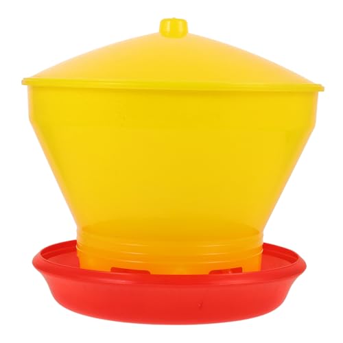 HOODANCOS Automatischer Futterspender aus Robustem PP Großer Futtertrog für Hühner Küken Geflügel Leicht zu Reinigen und Stabil Schützt Futter vor Verschmutzung Praktische Futterstation für von HOODANCOS