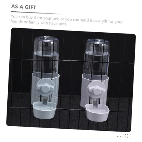 HOODANCOS Automatischer Haustier wasserspender Kunststoff Trinkflasche zum Aufhängen für Hunde und Katzen Langlebiger Praktischer Wasserautomat für Käfige Tropfsicher für Junge Tiere von HOODANCOS