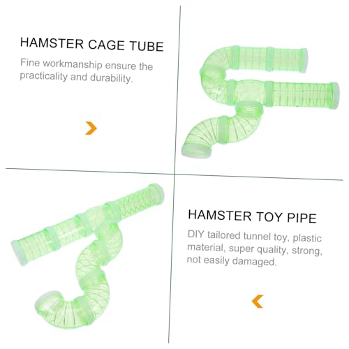 HOODANCOS DIY Hamster Röhrenset Modul Mäusetunnel Erweiterbar Externes Gehege Spielplatz Kunststoff Sicher Langlebig für Nager Käfig Zubehör von HOODANCOS