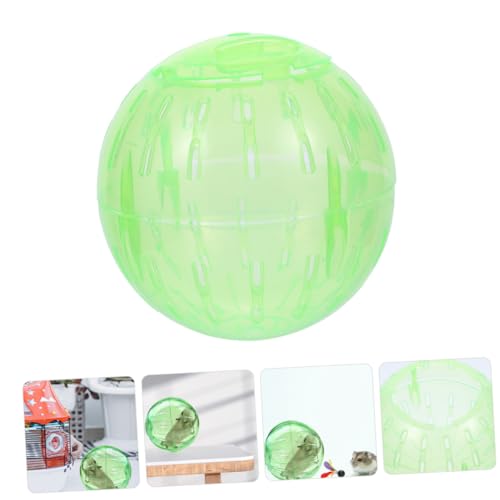 HOODANCOS Hamster Fitnessball Grün mit Belüftung Leichter Langlebiger Abs Hamsterlaufkugel für Zwerghamster Kleintiere Wie Meerschweinchen und Rennmäuse Geeignet Einfach zu Montieren und von HOODANCOS