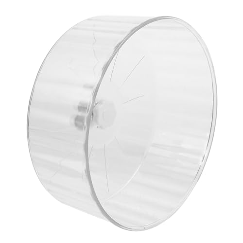 HOODANCOS Hamster Laufrad Leise Doppelachse Transparent Hamster Wheel Großes Kleintier für Zwerghamster Chinchilla und Meerschweinchen Sport und Beschäftigung von HOODANCOS