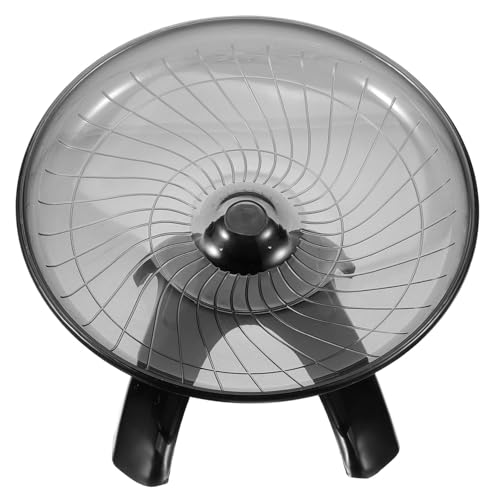 HOODANCOS Hamsterrad Leises Laufrad für Hamster Igel Chinchilla Meerschweinchen Geräuscharmes Kleintier Laufrad Vielseitiges für Gesunde Haustierbewegung Schwarz von HOODANCOS