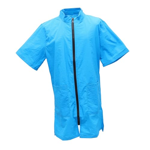 HOODANCOS Haustier Overall mit Anti statik Funktion Wasserdichter Atmungsaktiver Nylon schürzen kittel Mittellanger Ärmel XL für Hundesalon Tierklinik und Pflegepersonal von HOODANCOS