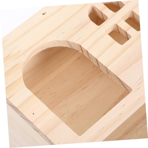 HOODANCOS Holz Hamsterhaus Kleintier Versteck Haus aus Langlebigem Naturholz Widerstandsfähig und Sicher für Nagetiere zum Verstecken und Ausruhen Kleines Haustier Holzhaus für Ratten und HOODANCOS Holz Hamsterhaus Kleintier Versteck Haus aus Langlebigem Naturholz Widerstandsfähig und Sicher für Nagetiere zum Verstecken und Ausruhen Kleines Haustier Holzhaus für Ratten und von HOODANCOS