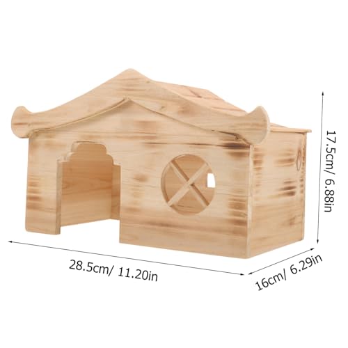HOODANCOS Holzhaus für Kleine Haustiere Stabiles Hamster Versteck Warmes Nagerhaus aus Glattem Holz Geeignet für Zwerghamster Chinchillas Eichhörnchen als Rückzugsort im Käfig HOODANCOS Holzhaus für Kleine Haustiere Stabiles Hamster Versteck Warmes Nagerhaus aus Glattem Holz Geeignet für Zwerghamster Chinchillas Eichhörnchen als Rückzugsort im Käfig von HOODANCOS