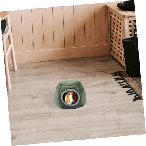 HOODANCOS Kleintierbett Baumwolle Warmes Winterbett Höhle für Hamster und Kleine Haustiere Kuscheliges Haustierbett für Meerschweinchen und Nager Xs Grün HOODANCOS Kleintierbett Baumwolle Warmes Winterbett Höhle für Hamster und Kleine Haustiere Kuscheliges Haustierbett für Meerschweinchen und Nager Xs Grün von HOODANCOS