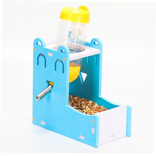 HOODANCOS Kreatives Hamster Wasserspendergestell aus Langlebigem Stabile Futter Trinkschale für Kleine Haustiere Wie Hamster Meerschweinchen Igel Flaschenfrei Blau Kippsicher und Dekorativ von HOODANCOS