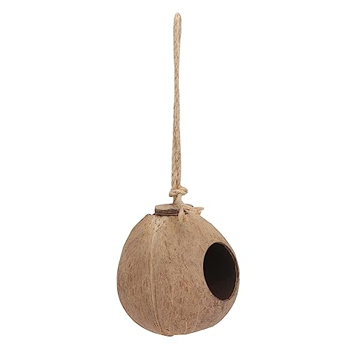 HOODANCOS Kreatives Kokosnussschalen Vogelhaus Hängend Gartenornament Naturnahes Nistplatz Schutz Für Kanarien Papageien Kleine Vögel Innen Außen HOODANCOS Kreatives Kokosnussschalen Vogelhaus Hängend Gartenornament Naturnahes Nistplatz Schutz Für Kanarien Papageien Kleine Vögel Innen Außen von HOODANCOS