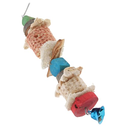 HOODANCOS Natürlicher Vogel kauspielzeug aus Holz und Kiefernzapfen Robustes Hängespielzeug für Wellensittiche Papageien und Sittiche Sicheres Parakeet Chewing Toy für Käfige Tierfreundlich von HOODANCOS