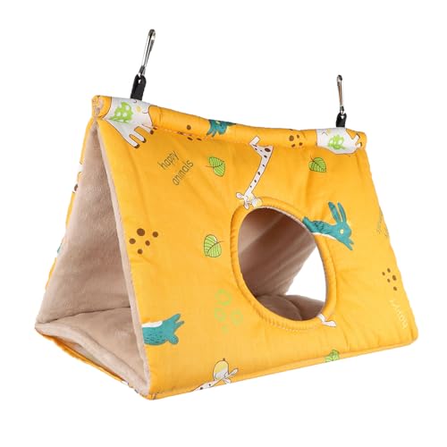 HOODANCOS Parrot Hanging Tent Warm Bird Nest aus Baumwolle Dickes Mittleres Dreieckiges Hängemattenhaus für Wellensittiche und Kleine Vögel Atmungsaktiv Waschbar für Vogelkäfig und von HOODANCOS