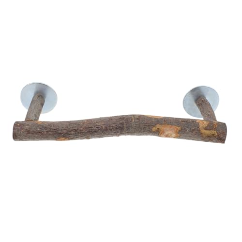 HOODANCOS Parrot Holz Sitzstange U-Form Futterhalter Vogelkäfig Zubehör für Kleine und Mittlere Papageien Glatt Poliert Multifunktional als Sitzstange und Futternapfhalter Naturnahes von HOODANCOS