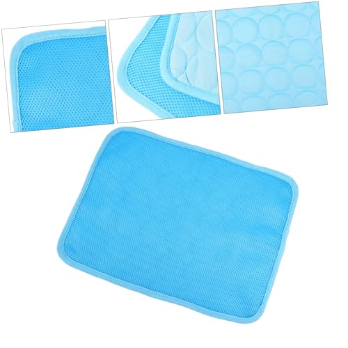 HOODANCOS Selbstkühlende Haustier Kühlmatte für Hunde Katzen Atmungsaktive Ice Silk Matte Saugfähige Urinunterlage Waschbar Vielseitig als Futter Schlafmatte für Heiße Sommertage von HOODANCOS