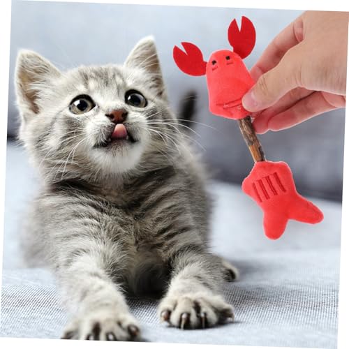 HOODANCOS Silvervine kauspielzeug für Katzen Interaktiver Plüsch katzenspielstab mit Kreativem Design Fördert Zahnpflege und Stressabbau Leicht und Tragbar für Wohnungskatzen und Kätzchen von HOODANCOS