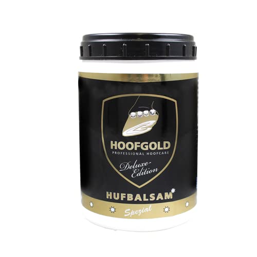 HOOFGOLD Deluxe Edition Hufbalsam für Pferde - Premium Huffett zur täglichen Hufpflege bei brüchigen Hufen - 980 ml von HOOFGOLD