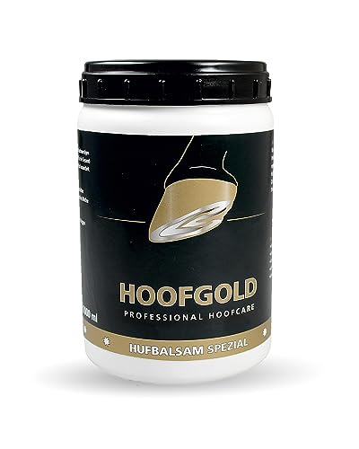 HOOFGOLD Hufbalsam Spezial - Pferde - Huffett - Hufpflege - Hufrisse - trockene Hufe - 980 ml von HOOFGOLD