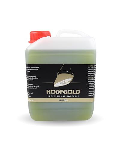 HOOFGOLD Huföl für Pferde mit Pinsel - zur täglichen Hufpflege bei sprödem und brüchigem Horn - 2500 ml von HOOFGOLD