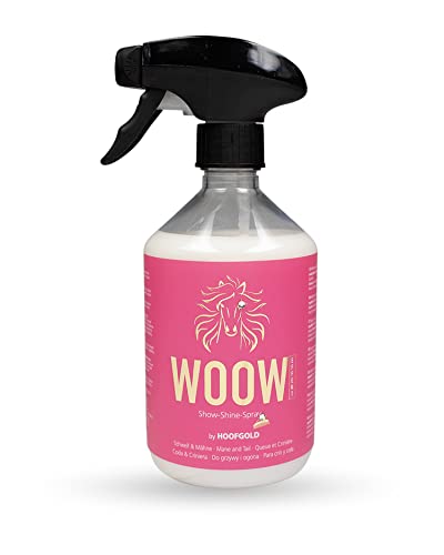 HOOFGOLD WOOW Schweif- & Mähnenspray für Pferde, 500 ml, milde Pflege, löst Verknotungen, leichte Kämmbarkeit, für Volumen & Glanz mit dem WOOW-Effekt von HOOFGOLD
