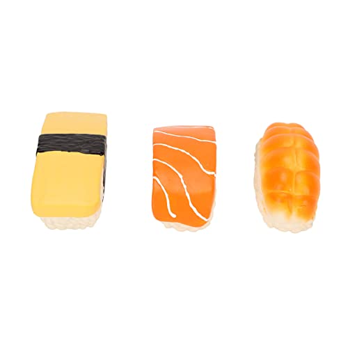 HOOLEEY 3-teiliges Sushi-Hundespielzeug, Simulations-Sushi-Form, weiches Latex-Hundespielzeug mit quietschendem Futter für kleine und mittelgroße Hunde von HOOLEEY