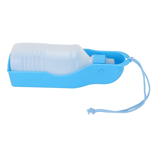 HOOLEEY 300 ml Hundewasserflasche, automatische hängende Haustier-Wasserspenderflasche für Haustiere, Hunde und Katzen (Blau) von HOOLEEY