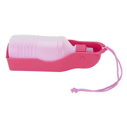 HOOLEEY 300 ml Hundewasserflasche, automatische hängende Haustier-Wasserspenderflasche für Haustiere, Hunde und Katzen (Rosa) von HOOLEEY