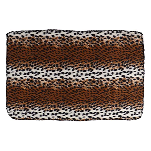 HOOLEEY Hundedecke aus weichem Plüsch, maschinenwaschbar, Plüsch-Haustierdecke für kleine Haustiere, Hunde und Katzen (Leopard Print L) von HOOLEEY