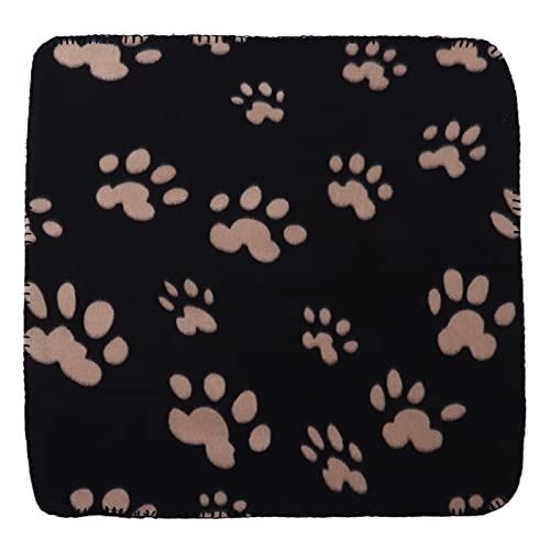 HOOLEEY Hundedecke aus weichem Plüsch, maschinenwaschbar, Plüsch-Haustierdecke für kleine Haustiere, Hunde und Katzen (Paw Print Style S) von HOOLEEY