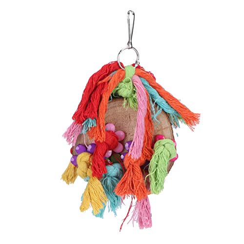 Hooleey Birds Kau- und Beißspielzeug mit farbigem Seil, Käfig, hängende Papageienschaukel, Zubehörwerkzeug von HOOLEEY