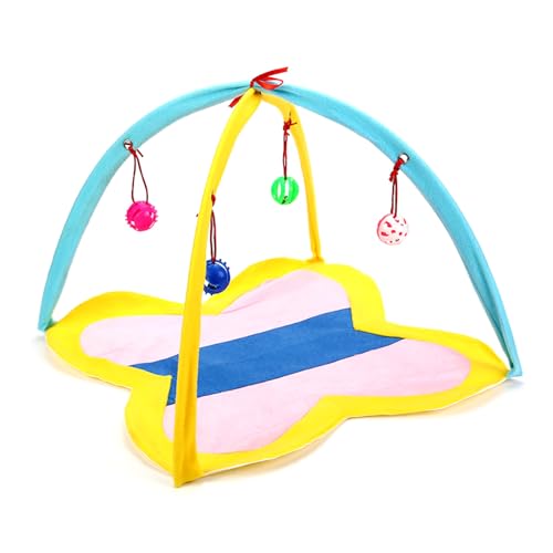 HOOLRZI Buntes Katzenzeltspielzeug Glockenball Lustiges Praktisches Jagen Faltbares Zeltspielzeug Innenspielzeug Kratzen HOOLRZI Buntes Katzenzeltspielzeug Glockenball Lustiges Praktisches Jagen Faltbares Zeltspielzeug Innenspielzeug Kratzen von HOOLRZI