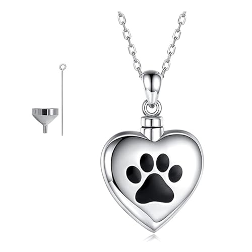 HOOLRZI Haustier-Verlust-Schmuck, Trauer-Halsketten, Asche-Halter, Halsketten, Anhänger für Asche und Erinnerungen HOOLRZI Haustier-Verlust-Schmuck, Trauer-Halsketten, Asche-Halter, Halsketten, Anhänger für Asche und Erinnerungen von HOOLRZI