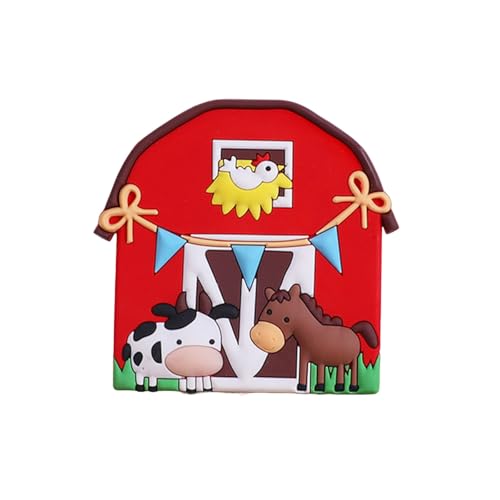 Handgefertigte Bauernhoftier-Kuchendekoration mit Lamm-Ponies, Huhn, Ente, optional für Geburtstagsfeier von HOOLRZI