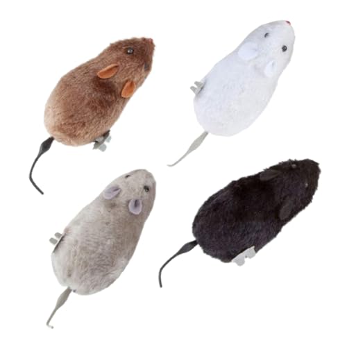 HOOTNEE 4Stücke Aufziehbare Mäuse Spielzeuge für Katzen und Lustige Mausspielzeuge im Flauschigen Design Partys und Zufällige Farben HOOTNEE 4Stücke Aufziehbare Mäuse Spielzeuge für Katzen und Lustige Mausspielzeuge im Flauschigen Design Partys und Zufällige Farben von HOOTNEE