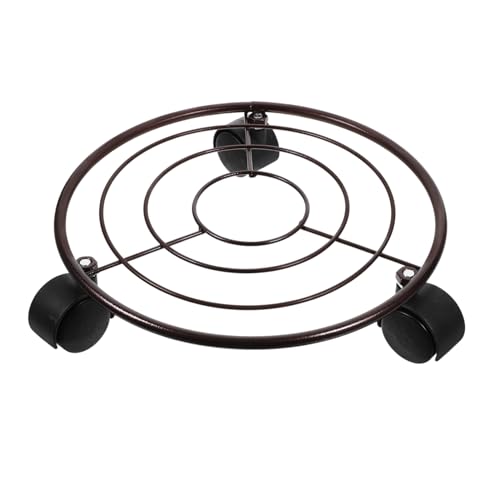 HOOTNEE Blumenständer Aus Eisen Mit Rädern, Wasserfänger Für Topfpflanzen, Pflanzenuntersetzer, Garten Blumentopf Basis, Bonsai Rundständer, Blumentopf Mit Rädern, Blumentopfhalter, von HOOTNEE