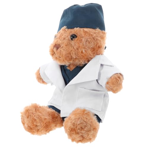 HOOTNEE Doktor-Bär-Puppe Plüschbär Stofftier gefüllte Puppendekoration Bärenpuppe Bär Plüschpuppe Arztkostüm für Hund Abschlussbärenkleidung ausgestopfter Eisbär weicher Stoffbär Baumwolle HOOTNEE Doktor-Bär-Puppe Plüschbär Stofftier gefüllte Puppendekoration Bärenpuppe Bär Plüschpuppe Arztkostüm für Hund Abschlussbärenkleidung ausgestopfter Eisbär weicher Stoffbär Baumwolle von HOOTNEE
