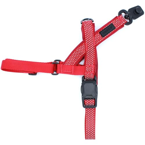 HOOZA: Magnetischer Schnellclip: Geschirr mit einem Clip, Rot, Größe L, für Hunde, Outdoor-Zubehör, Haustiersicherheit, Gehen, Training, über den Kopf, verstellbar, reflektierend HOOZA: Magnetischer Schnellclip: Geschirr mit einem Clip, Rot, Größe L, für Hunde, Outdoor-Zubehör, Haustiersicherheit, Gehen, Training, über den Kopf, verstellbar, reflektierend von HOOZA