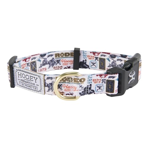 Hooey Nomad Hundehalsband, strapazierfähiges Polyester-Gurtband mit grafisch inspirierten Drucken, Hooey Rodeo, Größe L von HOOey