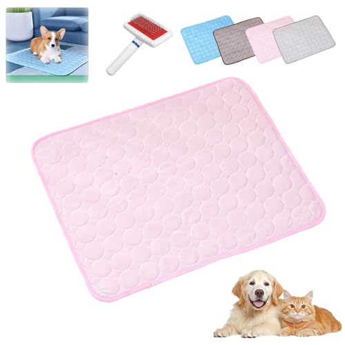 HOPASRISEE Emmalove - Cooling Mat for Dogs, Self-Cooling Dog Mat, Cool Dog Blanket, Cooling Mat for Pets, Gel Pad for Dogs and Cats in Hot Summer(Pink,S) von HOPASRISEE