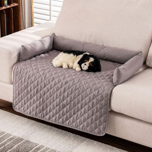 HOPASRISEE Pelzbarn KüHlendes Sofabett, KüHldecke Hund SelbstküHlend, Vier Jahreszeiten Universal KüHlpad Aus Eisseide füR Katzen und Hunde Aller GrößEn, Maschinenwaschbar(Hellgrau*2,90 * 90) von HOPASRISEE