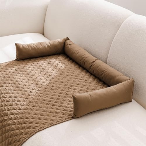 HOPASRISEE Pelzbarn KüHlendes Sofabett, KüHldecke Hund SelbstküHlend, Vier Jahreszeiten Universal KüHlpad Aus Eisseide füR Katzen und Hunde Aller GrößEn, Maschinenwaschbar(Kamel,75 * 75) von HOPASRISEE