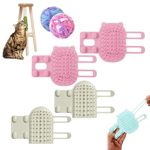 HOPASRISEE Pet Tickling Artifact, Pet Tickling Artifact for Cats, 2024 New Pet Itch Rub Tool, Vertical Cat Scratcher, Tickling Comb Pet Brush, Parent Effectiveness Training Tickling Artifact (4PC-A) von HOPASRISEE