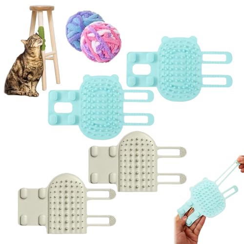 HOPASRISEE Pet Tickling Artifact, Pet Tickling Artifact for Cats, 2024 New Pet Itch Rub Tool, Vertical Cat Scratcher, Tickling Comb Pet Brush, Parent Effectiveness Training Tickling Artifact (4PC-B) von HOPASRISEE