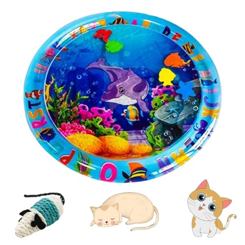 HOPASRISEE Sensorische Wassermatte Für Katzen, Wassermatte Katze, Wassermatte Für Katzen, Sensorische Wassermatte Für Haustiere, Wassersensorische Matte Für Katzen, Sensorische Wasser Spielmatte (N) HOPASRISEE Sensorische Wassermatte Für Katzen, Wassermatte Katze, Wassermatte Für Katzen, Sensorische Wassermatte Für Haustiere, Wassersensorische Matte Für Katzen, Sensorische Wasser Spielmatte (N) von HOPASRISEE