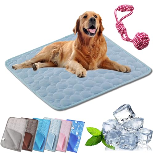 HOPASRISEE Tierliebling Hundekuhlmatte, Eisseide Cooling Mat Hundekühlmatte, Comfortable Summer Cool Pads Pet Mat Outdoor for Dogs & Cats, Ideal for Indoor Outdoor Use (1PC-D,XL-70 * 100CM) von HOPASRISEE