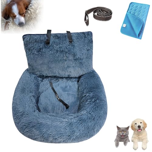 Pelsbarn Autositz, Pelzbarn Autositz Hund mit Sicherheitsgurt, Pelsbarn-Betten Hund Auto füR Kleine, MittelgroßE und GroßE Hunde, Kann Zerlegt und In Der Maschine Gewaschen Werden(B,L(110 * 60CM)) von HOPASRISEE
