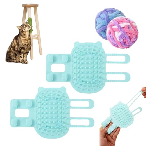 Pet Tickling Artifact, Pet Tickling Artifact for Cats, 2024 New Pet Itch Rub Tool, Vertical Cat Scratcher, Tickling Comb Pet Brush, Parent Effectiveness Training Tickling Artifact (2PC-Blue) von HOPASRISEE