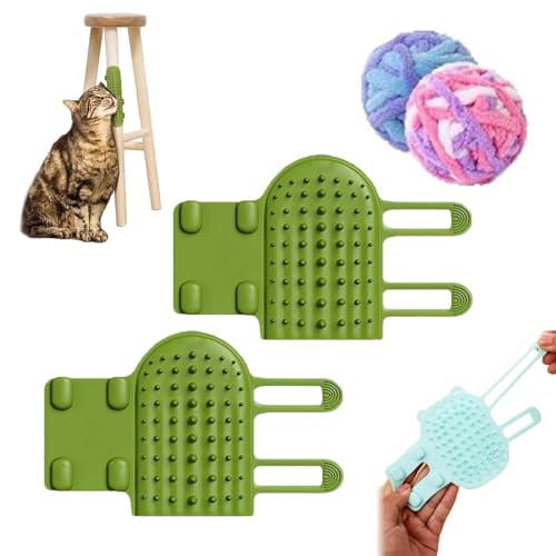 Pet Tickling Artifact, Pet Tickling Artifact for Cats, 2024 New Pet Itch Rub Tool, Vertical Cat Scratcher, Tickling Comb Pet Brush, Parent Effectiveness Training Tickling Artifact (2PC-Green) von HOPASRISEE