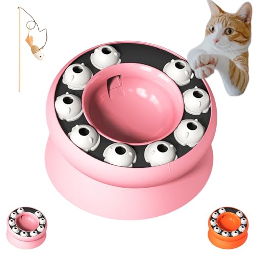 Schnurrnapf Anti-Schling-Napf für Gesunde Futtergewohnheiten, Anti Schling Napf Katze, Intelligenzspielzeug füR Katzen, Vierpfotenmarkt Whiskerbowl, FöRdert Langsames Essen/Gewichtsverlust(Rosa) von HOPASRISEE