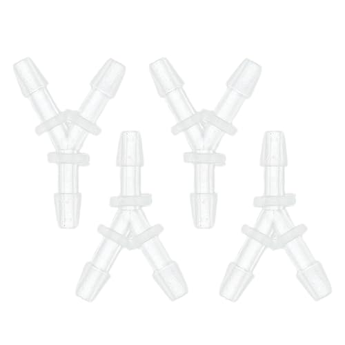HOPESPANNER Kunststoff-Schlauchstutzen 3/32" Y-förmiger Schlauchverbinder PP 4 Stück von HOPESPANNER